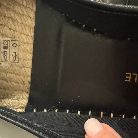 Free People Mason Espadrille Ballet Flats Black Leather Ankle Strap Size US 8.5 - Picture 9 of 10